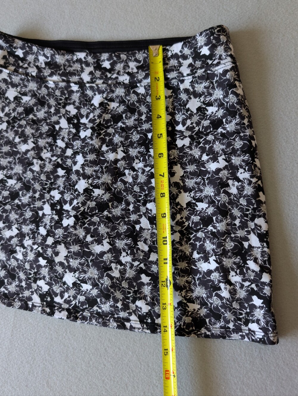 Black White Floral Athletic Skort Mini Skirt Sz XS Quick Dry Tennis Golf Sporty image 7